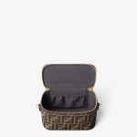 FENDI Fendi Vanity Tobacco brown FF jacquard fabric mini-bag - Image 3